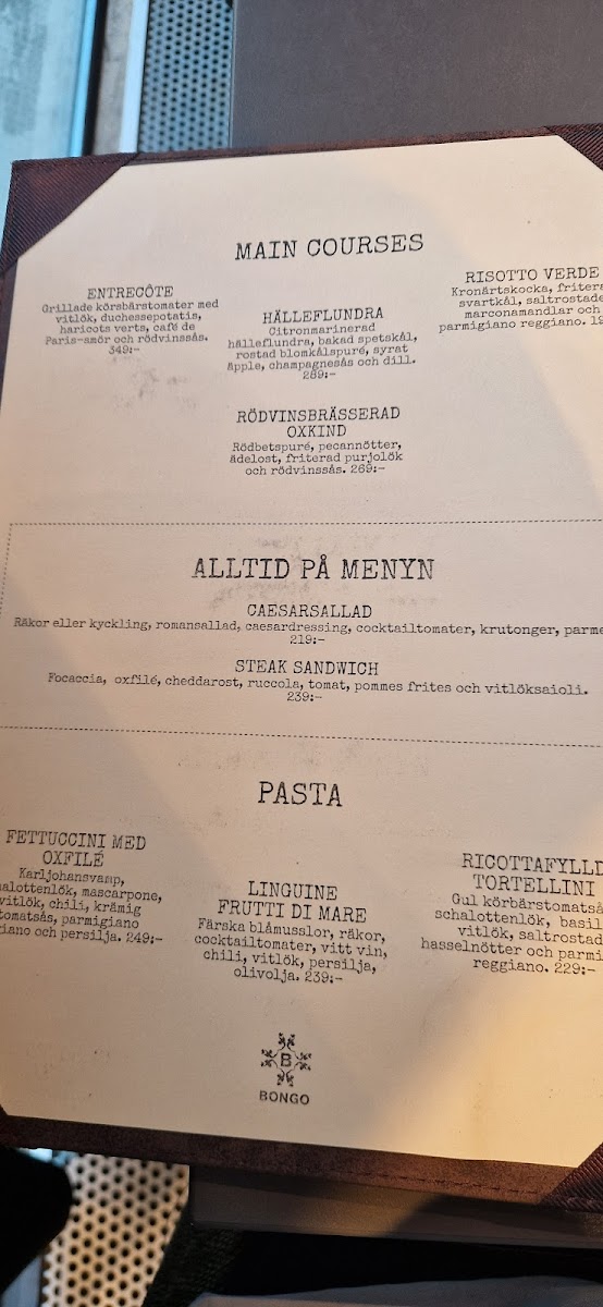 Menu - Bongo | Kök & Bar photo 2